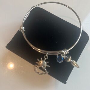 Silver Charm Bangle Bracelet